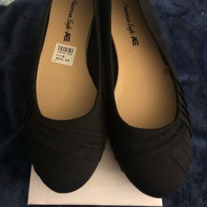American eagle black ballet flat size 8